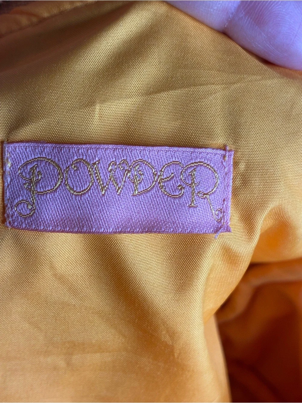 EUC Powder Floral Quilted Velvet Pouch in Mustard & Pink